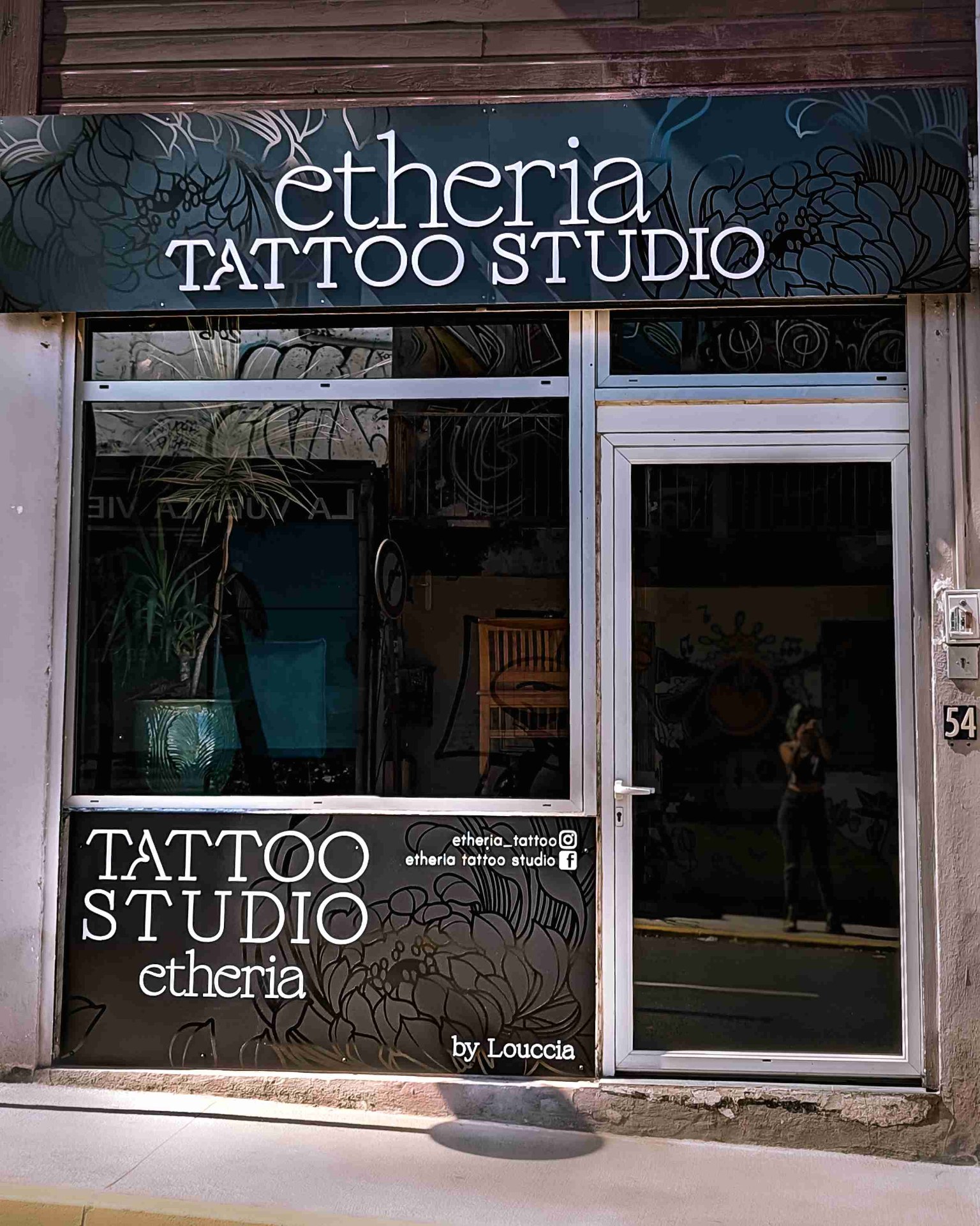 Façade du studio Etheria Tattoo Studio, 54 rue François de Mahy, Saint-Pierre, La Réunion